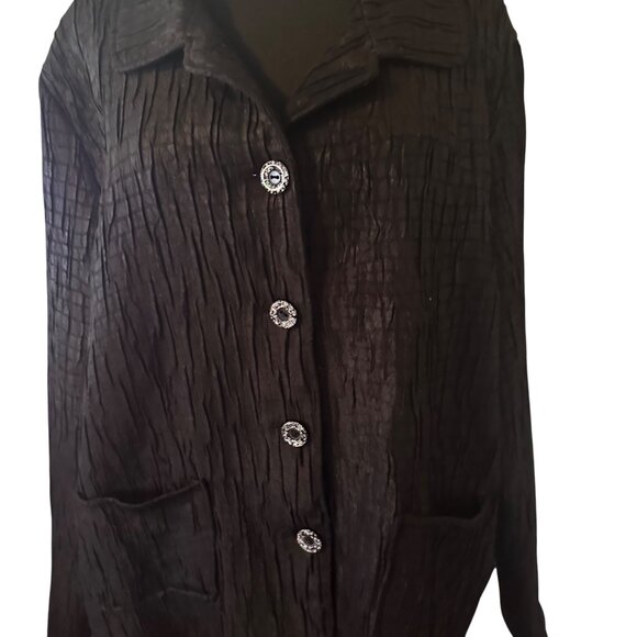 City Blues by Koret black crepe jacket size XL - Picture 4 of 7